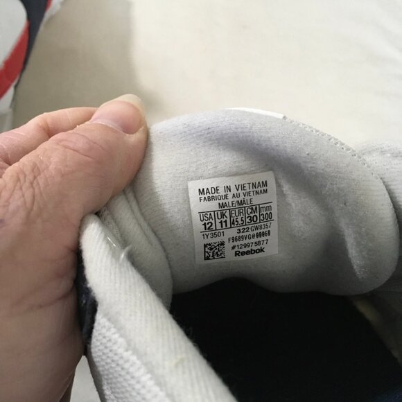 Mens Reebok Classic Nylon Trainers Tennis Shoe - Picture 4 of 6